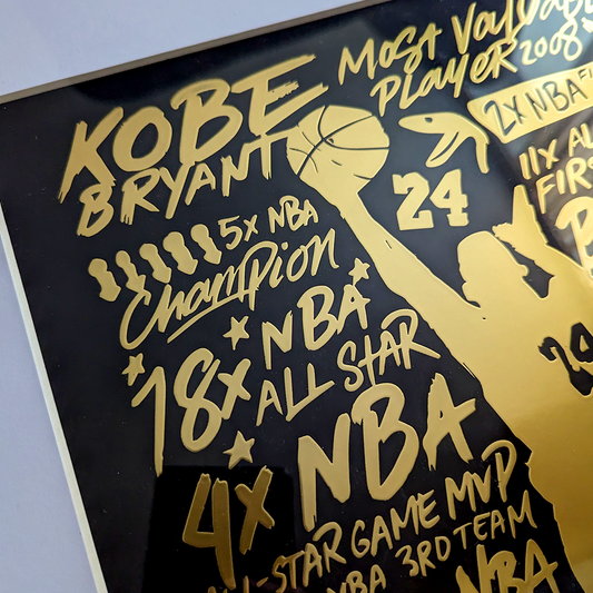 Kobe Bryant Gold Foil Poster