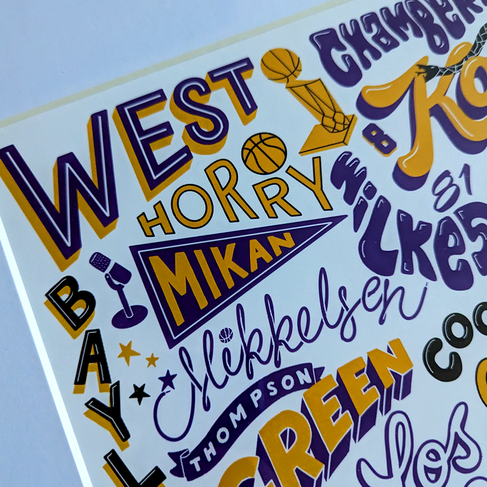 Los Angeles Lakers Legends Inspired Collage Poster