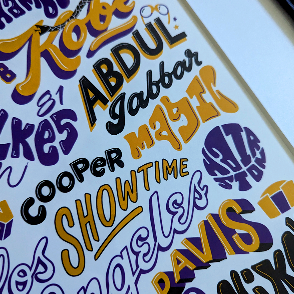 Los Angeles Lakers Legends Inspired Collage Poster