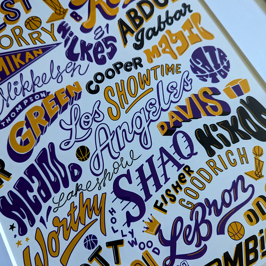 Los Angeles Lakers Legends Inspired Collage Poster