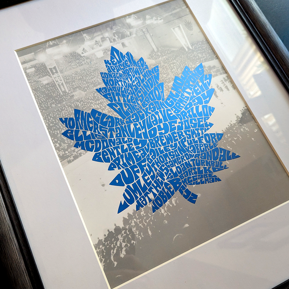 Toronto Maple Leafs Legends blue foil poster 