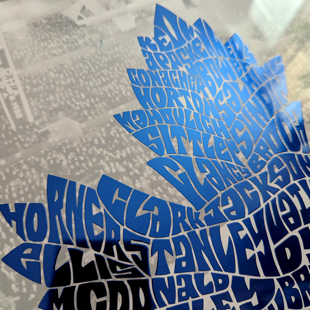 Toronto Maple Leafs Legends blue foil poster 