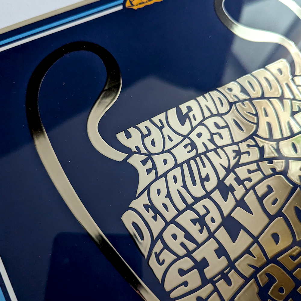 Manchester City Champions League Silver Foil Poster