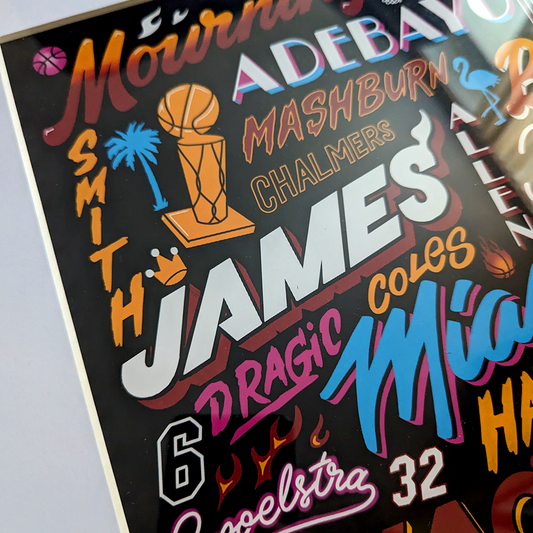 Miami Heat Legends Inspired Poster