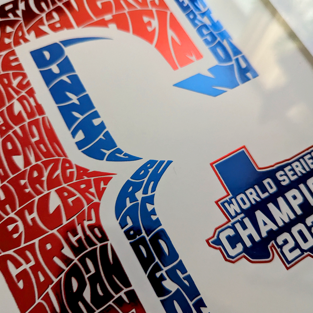 Texas Rangers Championship Foil Poster