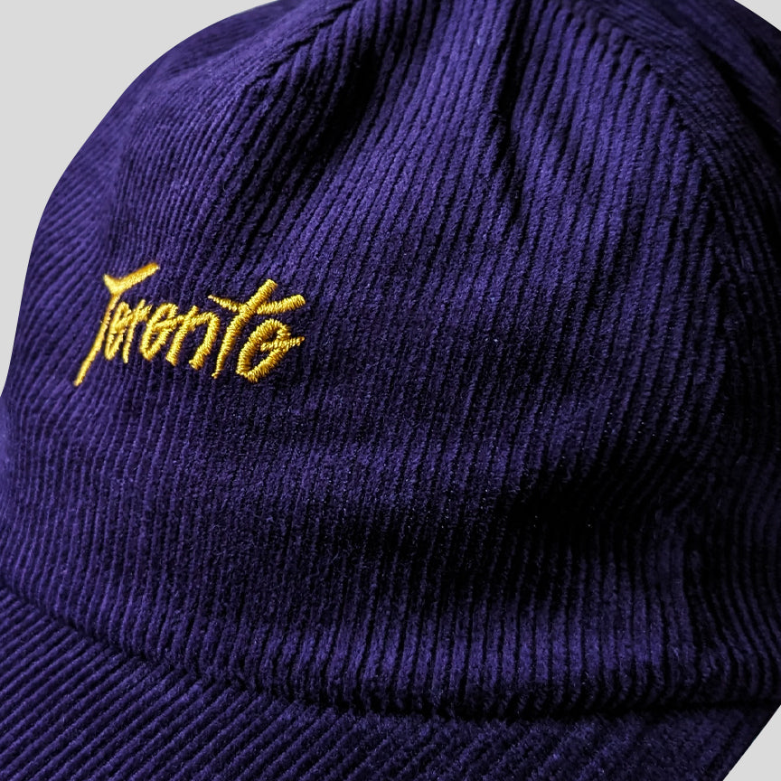 Toronto 5-Panel Purple Corduroy Cap.