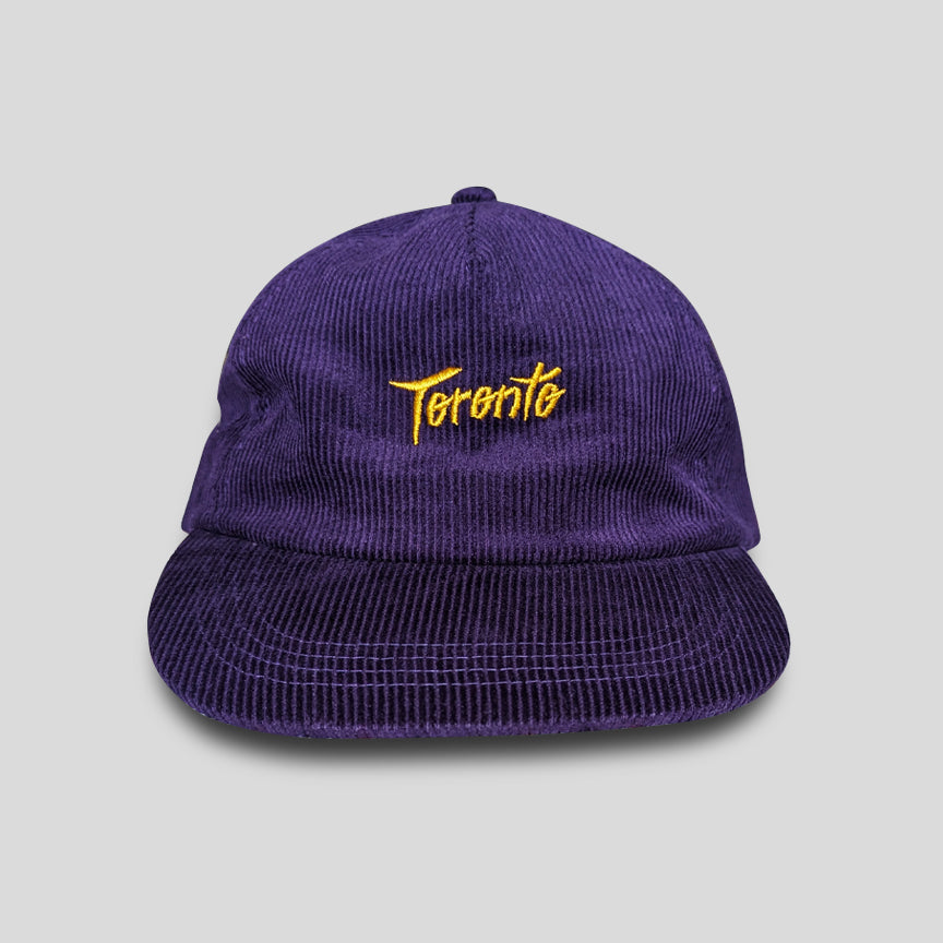 Toronto 5-Panel Purple Corduroy Cap.