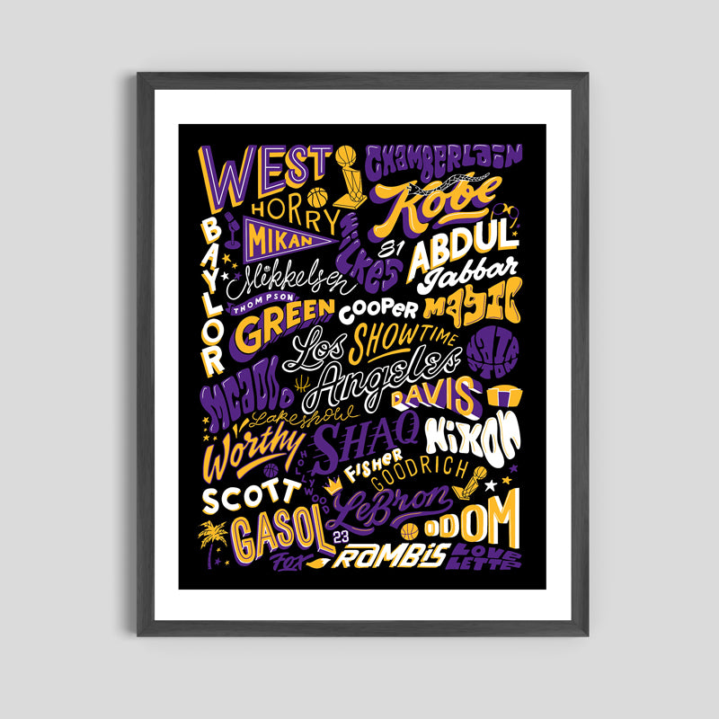 Los Angeles Lakers Legends Inspired Collage Poster