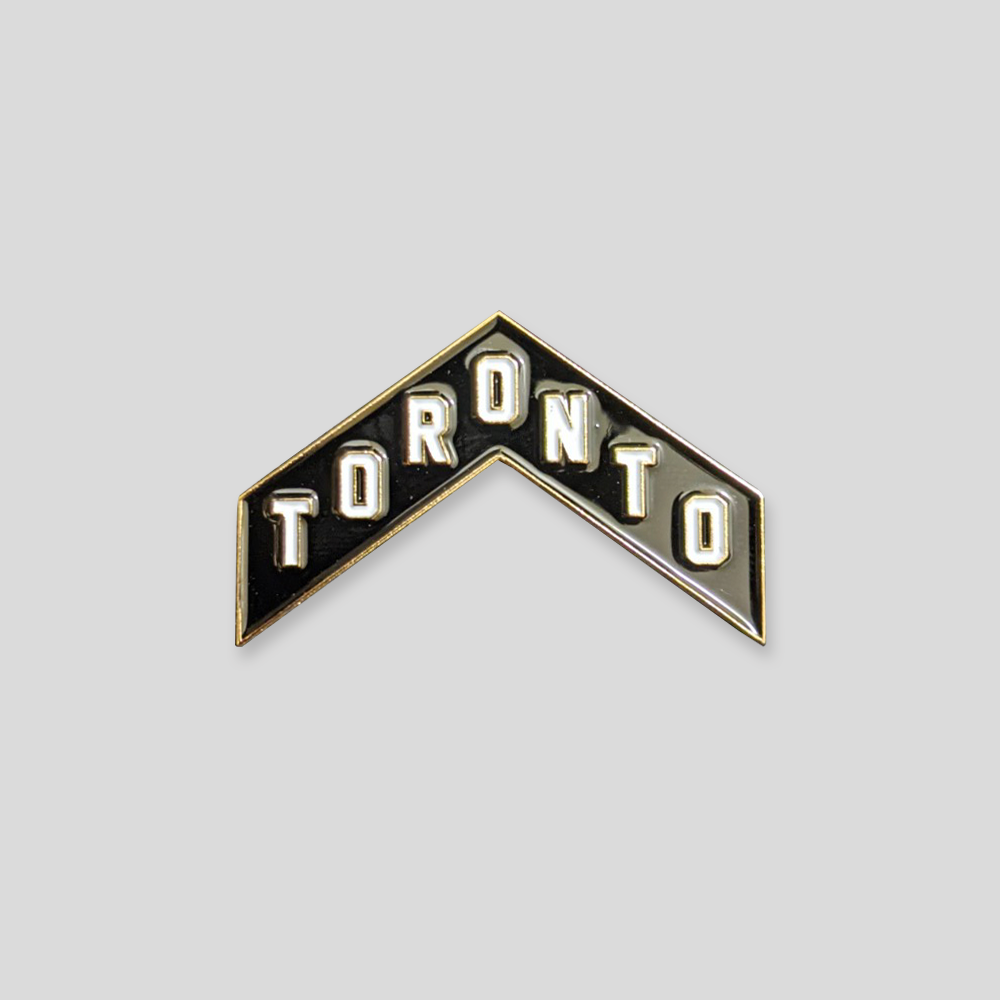 Toronto chevron gold plated enamel pin